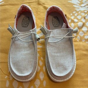 Hey Dude Wendy Chambray Slip-On Loafers - Light Tan NWOT
